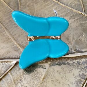 Nora Fleming Teal Butterfly - Signed by Nora Fleming!